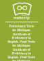 Preliminary Tests for Michigan Certificate of Proficiency in English. Final Tests for Michigan Certificate of Proficiency in English. Final Tests for Michigan Certificate of Proficiency in English 1, 2