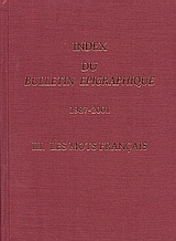 Index du Bulletin Epigraphique 1987-2001