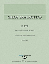 Νίκος Σκαλκώτας, Σουίτα για βιολί και μικρή ορχήστρα: Παρτιτούρα ορχήστρας