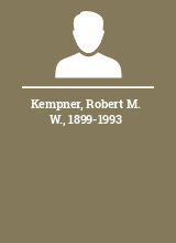 Kempner Robert M. W. 1899-1993