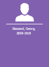 Simmel Georg 1858-1918