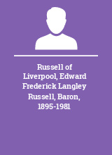 Russell of Liverpool Edward Frederick Langley Russell Baron 1895-1981